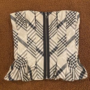 L.A.M.B. Gwen Stefani plaid peplum corset